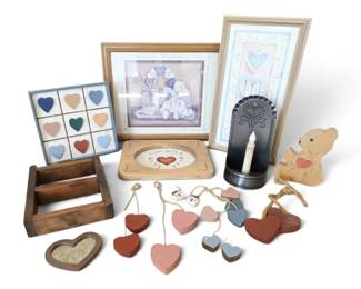 Country Bunny Heart 14 X 17 Print By Pat Pearson, Heart Print, Wood Decor More