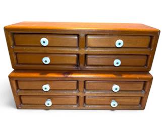 Mid Century Wood 4Drawer Organizer