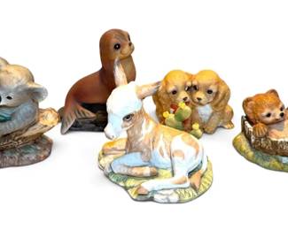 Homco Porcelain Seal, Koala, Bears, More