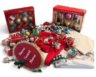 Vintage Christmas Decor Ornaments, Bubble Lights, Santas More