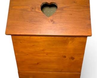 Carved Wood Heart Produce Box