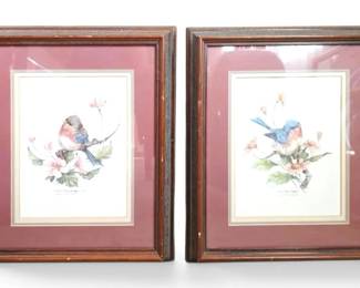Crolyn Shores Wright 14.5 X 16.5 Signed Numbered Framed Bird Prints