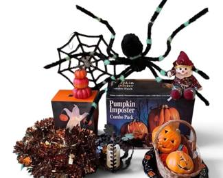 Halloween Decor Pumpkin Imposters, Lightup Ghost, Spider More