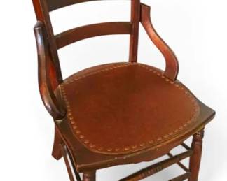 Antique Ladder Back Wood Chair
