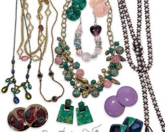 Colorful Statement Necklaces, Earrings, More Jewelry