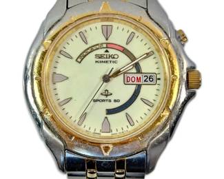 Seiko Kinetic Sports 50 Mens TwoToned Watch