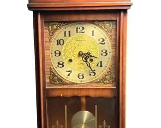 MCM Rolens 31Day Mantel Clock With Gold Floral Accents
