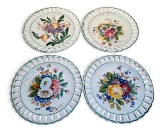 Nora Fenton Porcelain Floral Decorative Plates