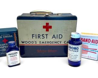 Vintage Johnson Johnson First Aid Kit More