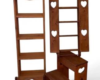 Wooden Heart Shelf, Plant Stand, Mini Rocking Bench, Tall Shelf, Hanging Cabinet Shelf