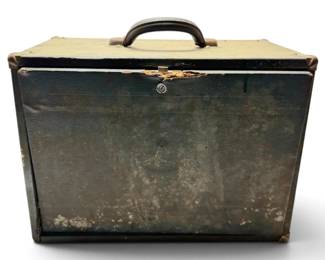 Antique Wood Machinist Chest W Contents