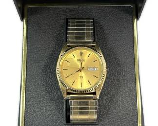 Seiko Quartz SQ Mens GoldToned Watch