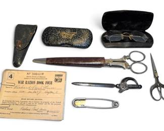 Vintage Eyeglasses, Scissors, Letter Opener, More