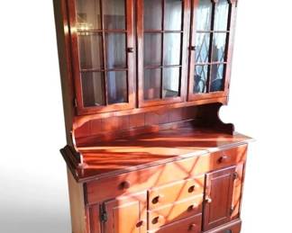 Heywood Wakefield 2 Piece Wood Hutch