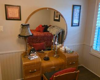 1930s Waterfall Vanity and Chair
