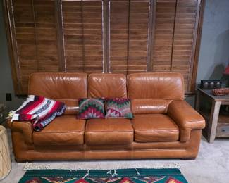 Gamma Arredamenti Italian Leather Sofa