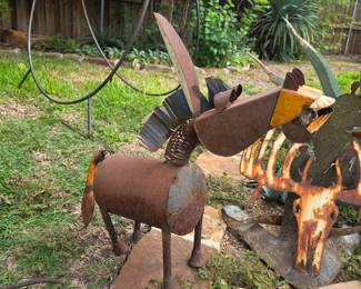 Mule Metal Yard Art