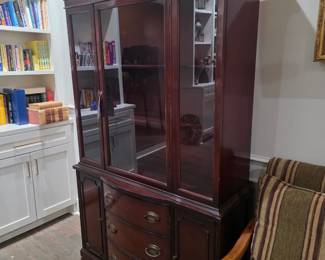 Drexel Mahogany Breakfront China Cabinet