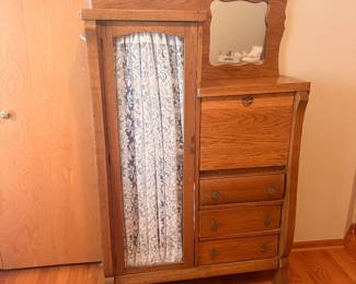 Antique Oak combination Wardrobe
