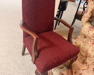 traditional high back arm chair