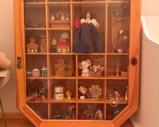 vintage octagon wood shadow box