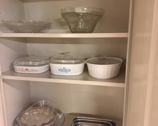 vintage pyrex and corning ware