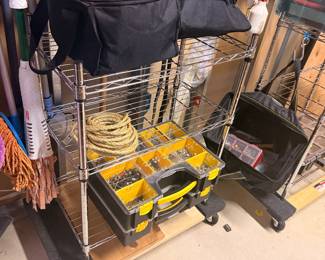 nail organizer and small metal shelf