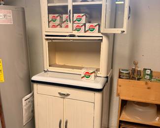 vintage white hosier cabinet