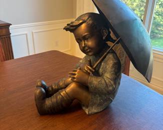 Bronze Girl with Umbrella 