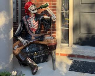 Resin and Fiberglass Pirate, Indoor/Outdoor 