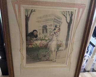 Louis Icart “Flower Seller” 
