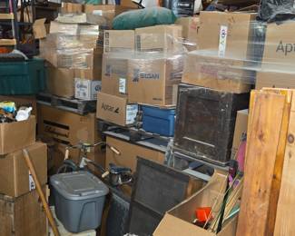Boxes & pallets still in storage