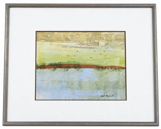 Joseph Domareki Signed Abstract Landscape Art Print
