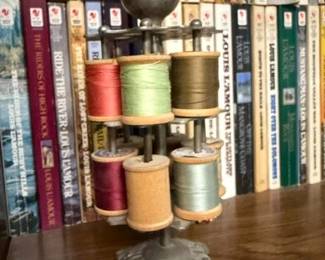 Cast iron spool holder.