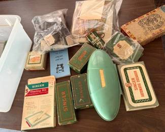 Singer parts, kits, accessories. Button holers.