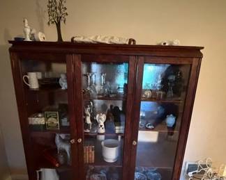 Another beautiful antique display / curio cabinet.