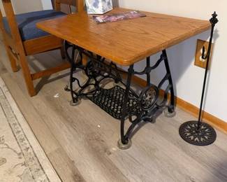 Singer treadle leg tables.