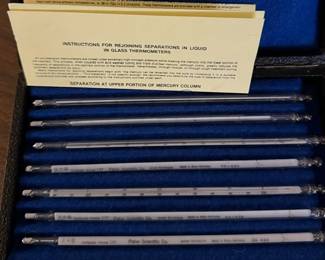 Industrial mercury thermometers.