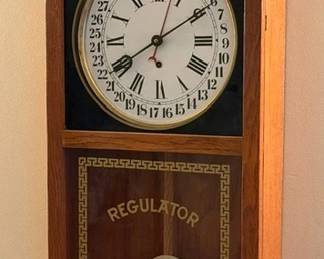 Calendar 8 day Regulator wall clock.