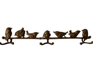 22 - Brass Bird Coat / Hat Hanger - 15"