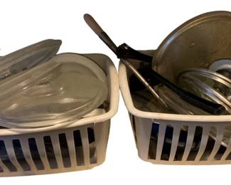 187 - 2 Laundry Baskets w/ Assorted Lids