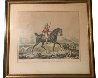 401 - Le Retour De Chasseur by Carle Vernet (Description): Framed Print - 24 x 26