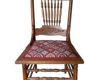 8 - Antique Oak Chair - 41 x 18 x 17