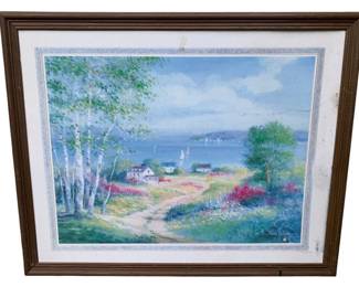 19 - Framed Artwork w/ no glass, signed - 24 x 30