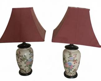 647 - Pair of Ginger Jar Lamps - 29" Tall