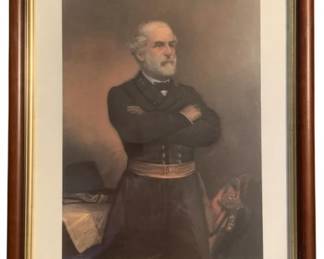 431 - Framed General Robert E Lee Print - 11 x 9