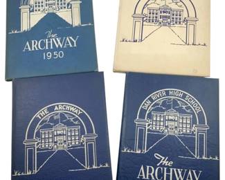 794 - Dan River High School 1950-1953 Yearbooks 4pc (Description): A collection of four Dan River High School yearbooks titled "The Archway" spanning the years 1950 through 1953. This set provides a comprehensive look at four consecutive years of the school's history.