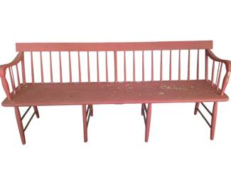 78 - Painted Wooden Bench - 30 x 72 x 17
