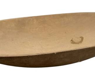 166 - Vintage Large Wooden Dough Bowl (Description): 4 x 25 x 13