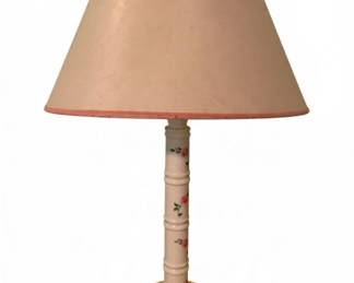 757 - Table Lamp 24" (Description): Table lamp measuring 24 inches in height. Used as-is electric/electronic/mechanical item. No guarantee all components present, untested if not otherwise stated.